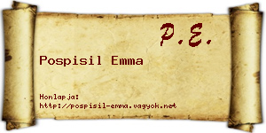 Pospisil Emma névjegykártya